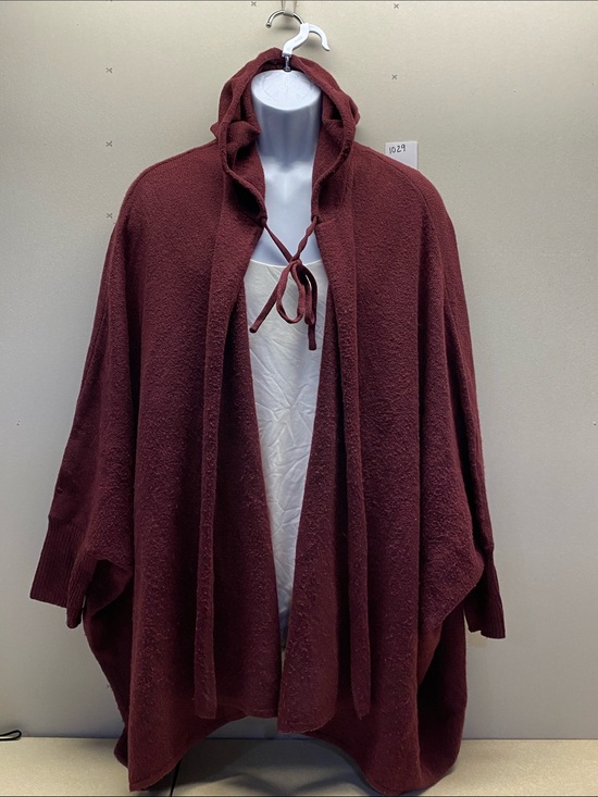 Lane Bryant Jackets & Blazers - Lane Bryant Hooded Open-Front Poncho Jacket - Maroon